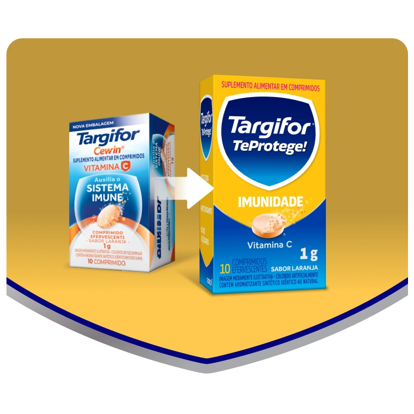 Embalagem do suplemento Targifor TeProtege! Comprimidos Efervescentes