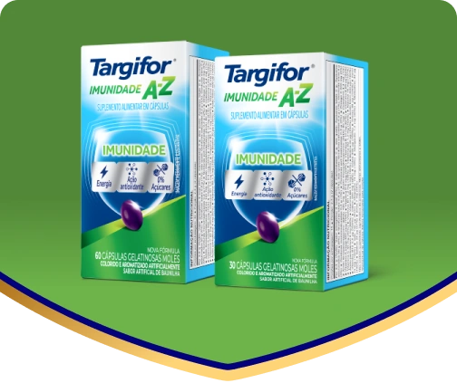 Embalagem do suplemento Targifor Imunidade A-Z