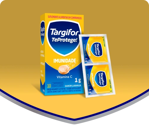 Embalagem do suplemento Targifor TeProtege! Comprimidos Efervescentes