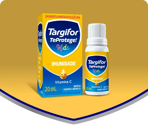 Embalagem do suplemento Targifor TeProtege! Kids (Gotas)