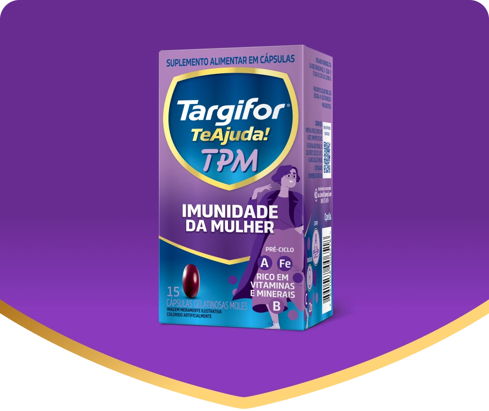 Embalagem do suplemento Targifor TeAjuda! TPM