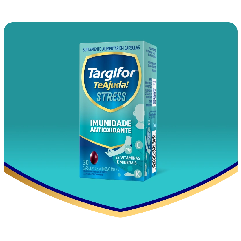 Embalagem do suplemento Targifor TeAjuda! Stress