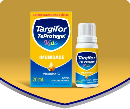 Embalagem do suplemento Targifor TeProtege! Kids (Gotas)