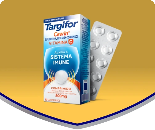 Embalagem do suplemento Targifor Cewin Comprimidos Revestidos de Liberação Prolongada